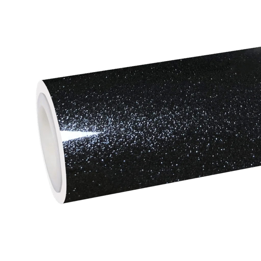 Gloss Metallic Sparkle Glitter Black Colored PPF