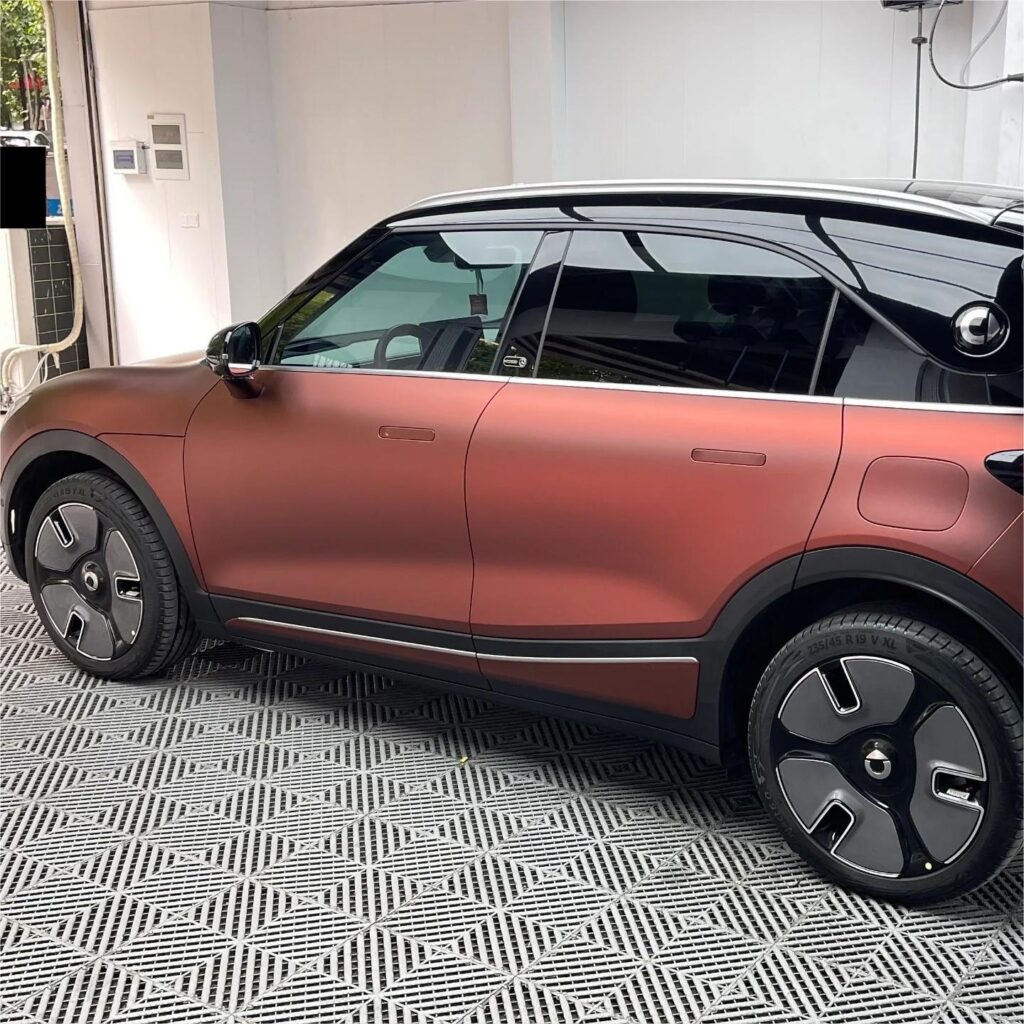 matte wine red car wrap