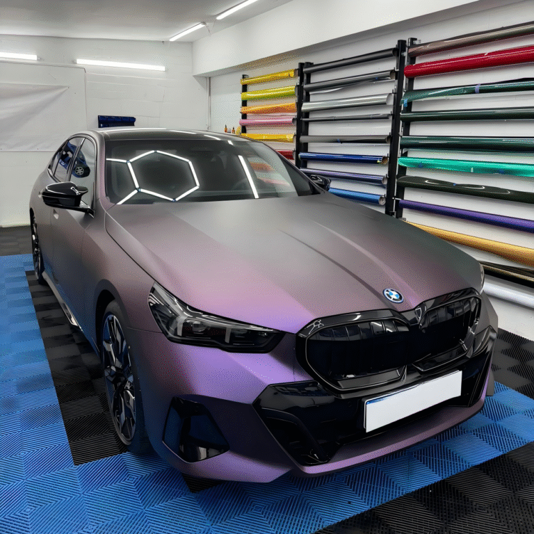 Violet with Black: A Modern Palette for Bold Car Wrap Design