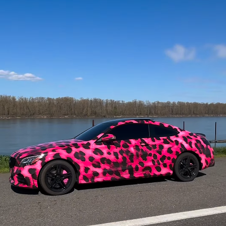 leopard print car wrap