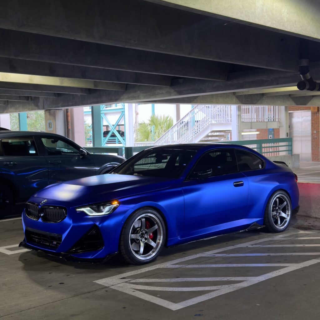 matte blue metallic